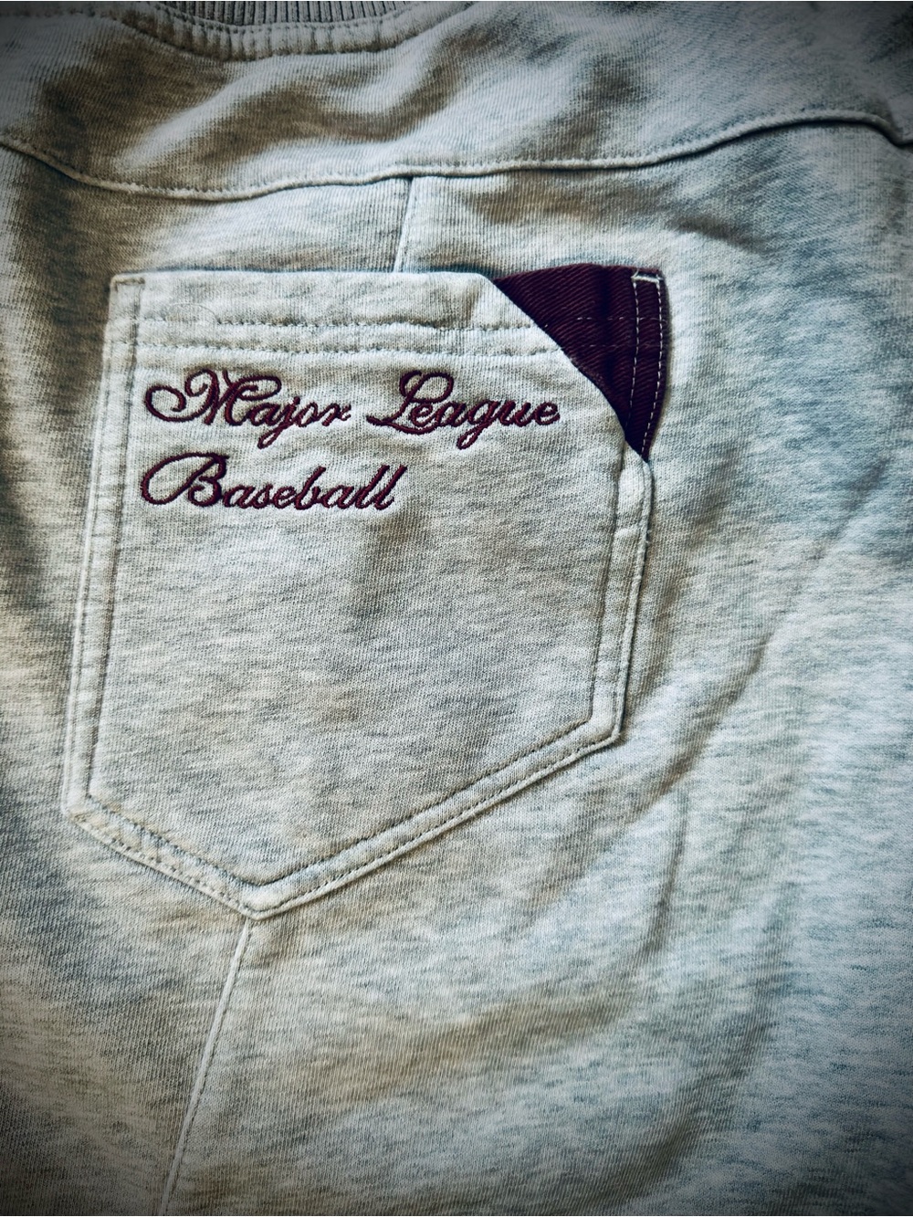 Major League Baseball Gray Athletic Jogger Pants with Zip Pockets